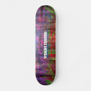 Skateboard Grain de bois coloré #2