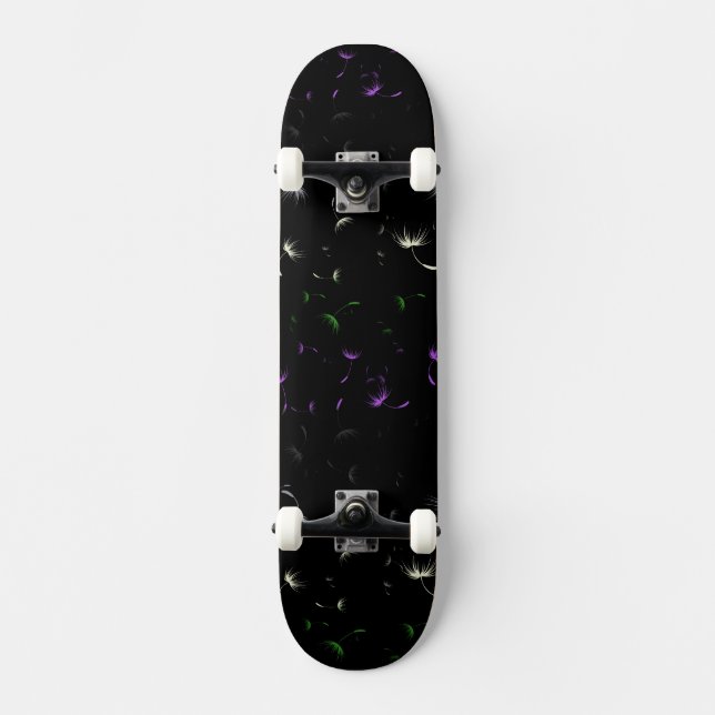 Skateboard Graines de Dandelion tombées Genderqueer Pride (Recto)