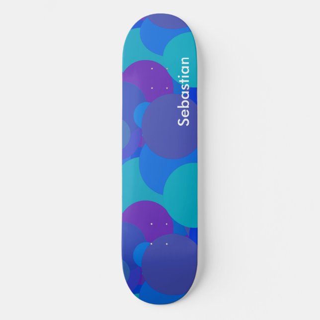 Skateboard Grand Bleu Marbles Planche à roulettes (Recto)