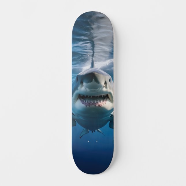 Skateboard Grand requin blanc (Recto)