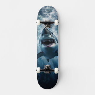 SKATEBOARD GRAND REQUIN BLANC