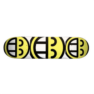 Skateboard Grand visage jaune de grimace