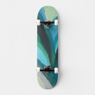 Skateboard Grande feuille bleue I