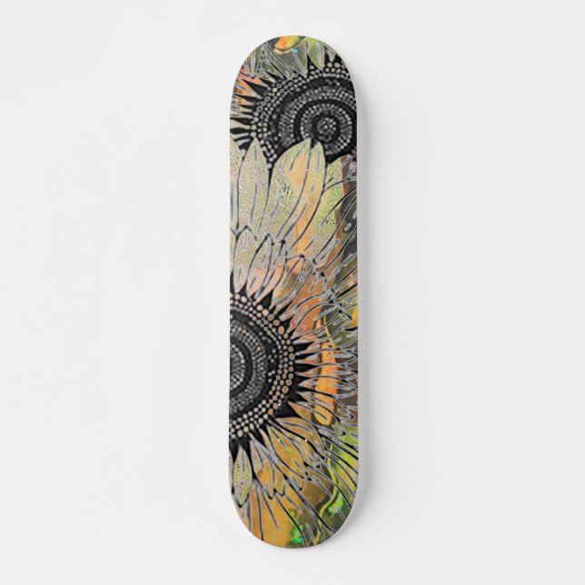 Skateboard Grande planche de tournesol (Devant)
