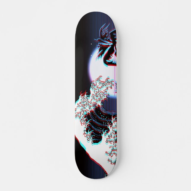 Skateboard Grande vague au large de Kanagawa Vaporwave (Devant)