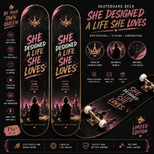Skateboard Graphisme de street art féminin motivant