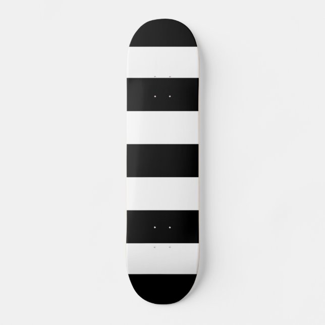 Skateboard Gras Blancs Horizontaux Noir Et Blanc (Recto)