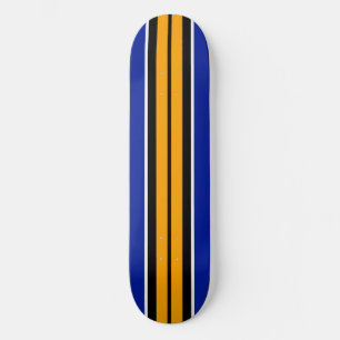 Skateboard Gras Cool Jaune Noir Royal Bleu Rayures de course