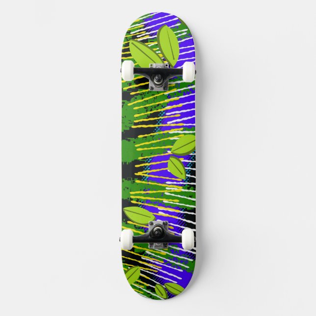 Skateboard Green Motion – Nature Abstraite (Recto)
