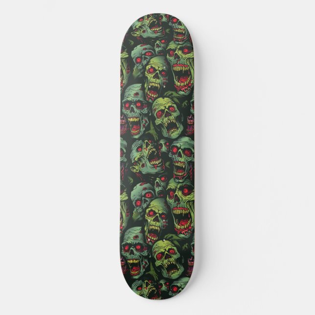 Skateboard Green Zombie Éffrayant Halloween Skate (Recto)
