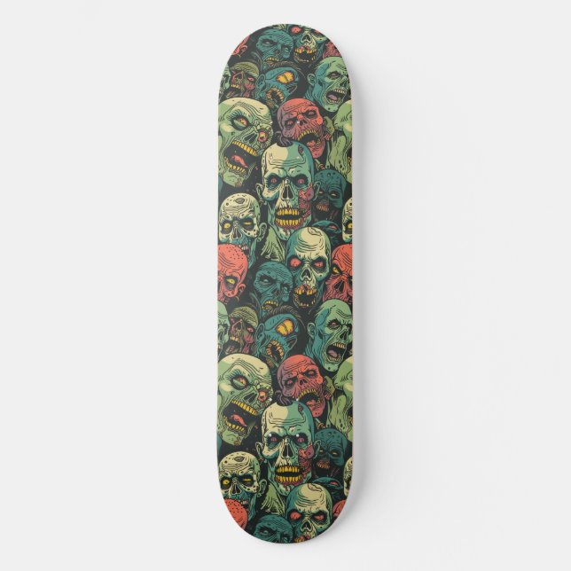Skateboard Green Zombie Éffrayant Halloween Skate (Recto)