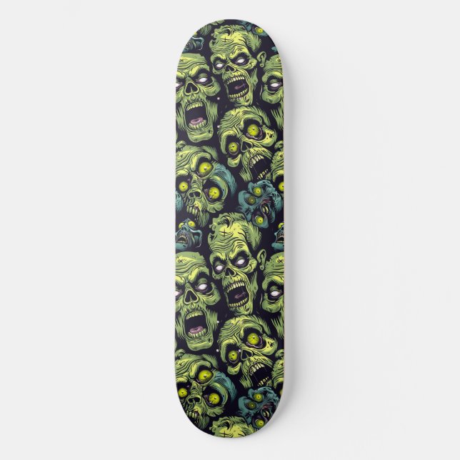 Skateboard Green Zombie Éffrayant Halloween Skate (Recto)