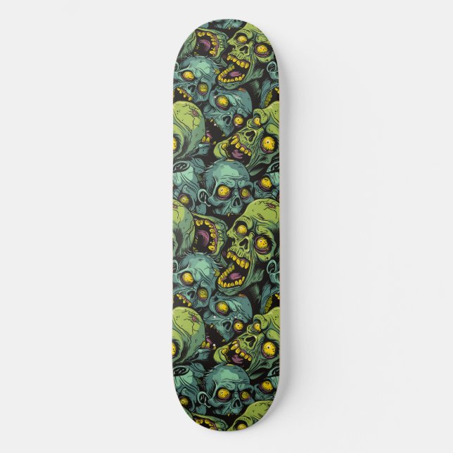Skateboard Green Zombie Éffrayant Halloween Skate (Recto)