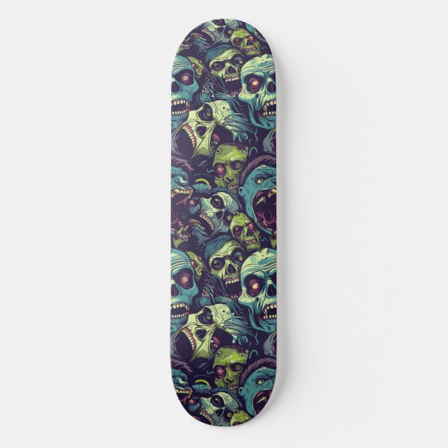 Skateboard Green Zombie Éffrayant Halloween Skate (Recto)
