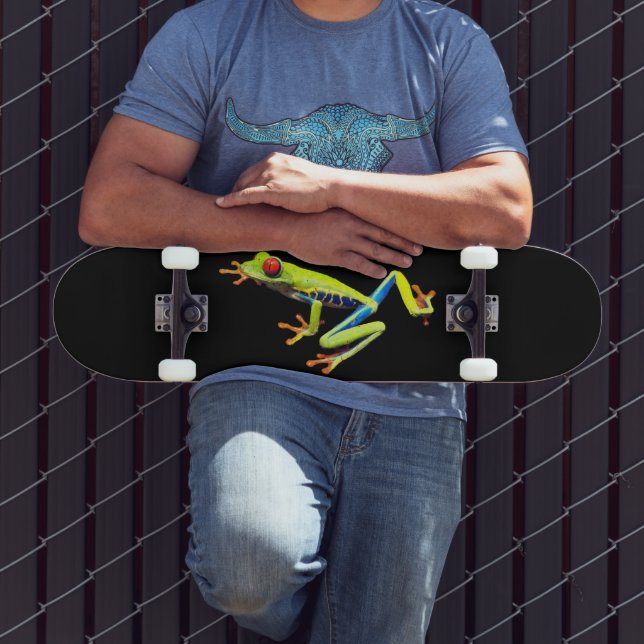 Skateboard Grenouille à feuilles rouges (Extérieur 3)