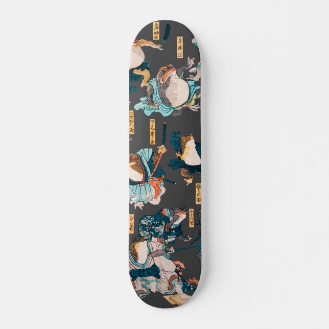 Skateboard Grenouille japonaise ukiyo-e Froggies (Devant)