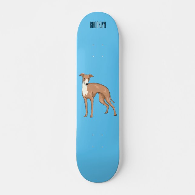 Skateboard Greyhound dog (Devant)