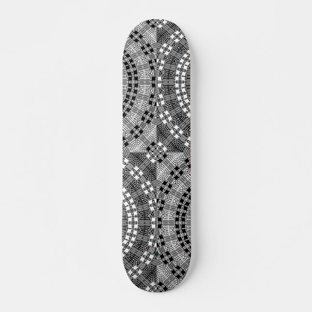 Skateboard Grille de mandala réfléchie (Devant)