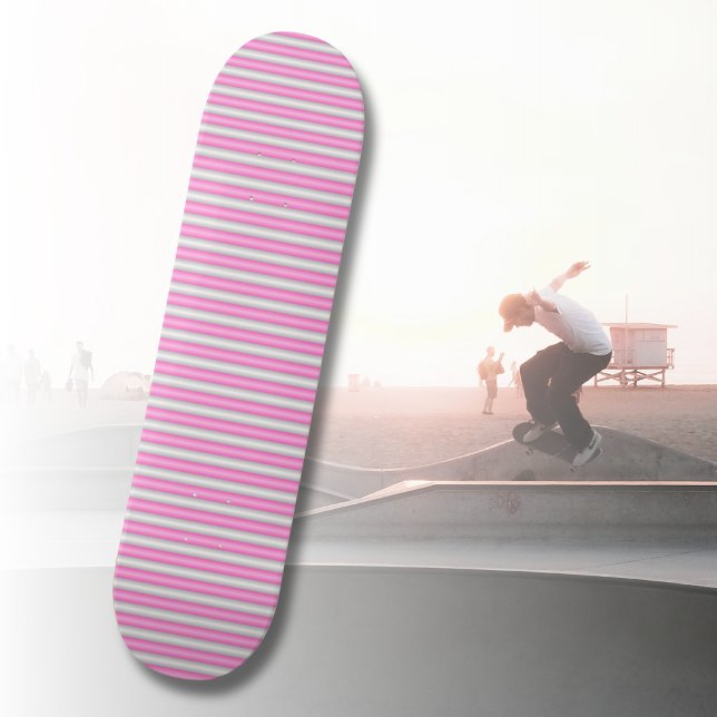 Skateboard Grilles roses néon modernes avec effet 3D (Créateur téléchargé)