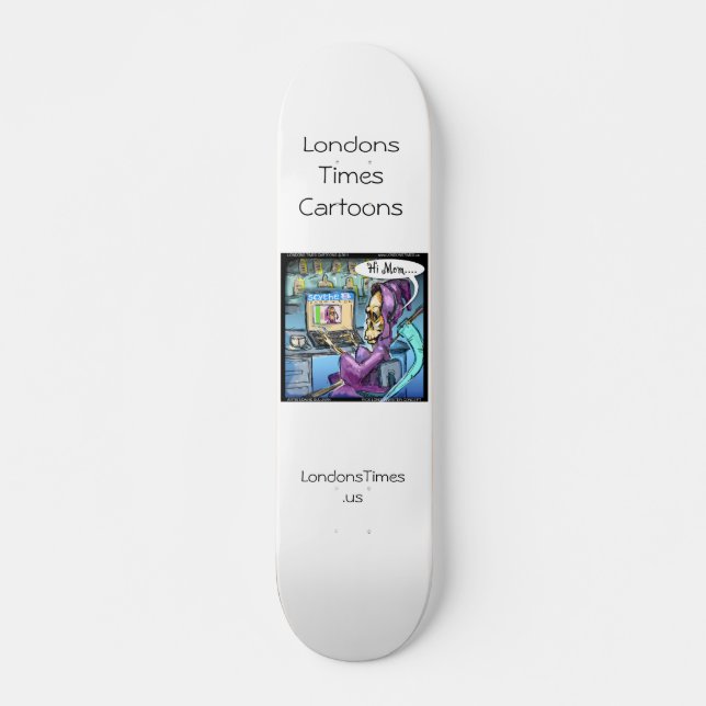 Skateboard Grim Reaper & Skythe Funny Skateboards (Devant)
