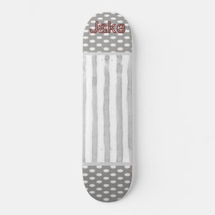 Skateboard gris blanc