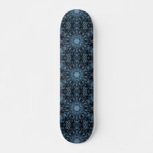 Skateboard Gris bleu étoile géométrique mosaïque de pierre