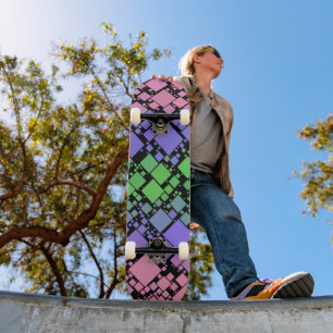 Skateboard Groovy Boho Rétro Mod Géométrique Fierté Trigender