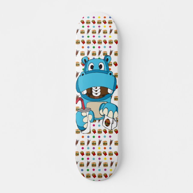 Skateboard Gros lard l'hippopotame (Devant)