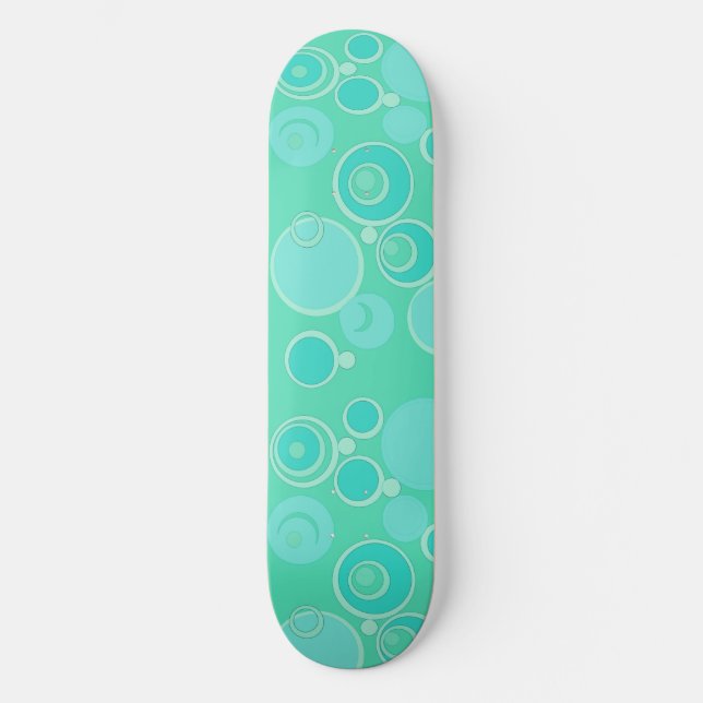 Skateboard Grosses bulles dans le Merci Turquoise partout (Recto)