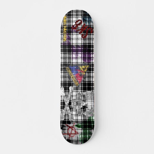 Skateboard Grunge de plaid (Devant)