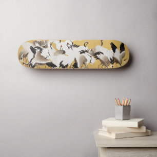 Skateboard Grupe de grues japonaises Vintage Oiseau Riche Cla
