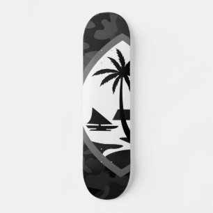 Skateboard GUAM RUN 671 Urban Camo Seal White