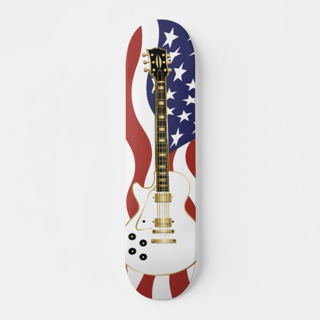 Skateboard Guitare électrique d'icône américaine (Devant)