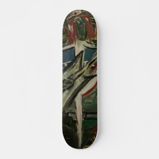 Skateboard Guitariste Abstrait (Devant)