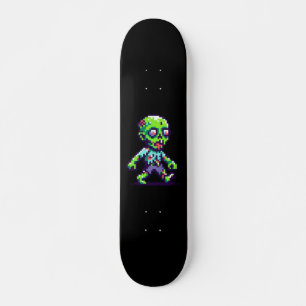 Skateboard Halloween 8 bits drôle zombie