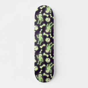 Skateboard Halloween mignon Éffrayant brillant squelette os c