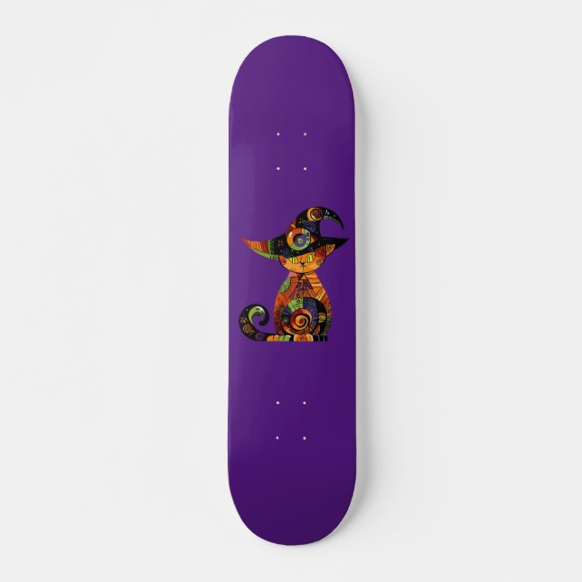 Skateboard Halloween/mystique/chat/chute (Devant)