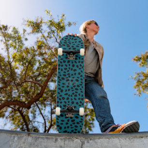 Skateboard HAMbWG Turquoise Leopard