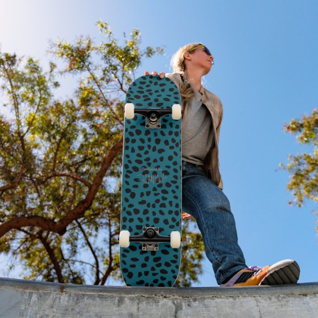 Skateboard HAMbWG Turquoise Leopard (Extérieur 1)