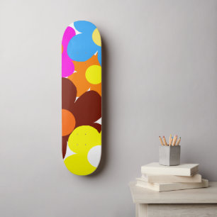 Skateboard Happy Flowers