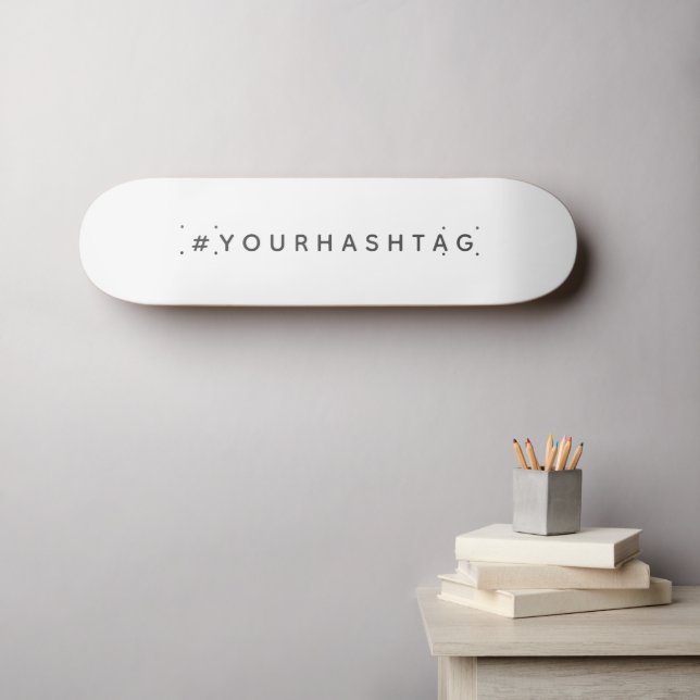 Skateboard Hashtag | Votre tendance moderne médias sociaux # (Art mural (Horz))