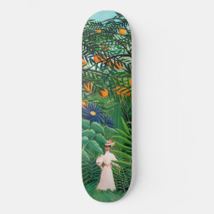 Skateboard Henri Rousseau - Femme marchant dans une forêt exo
