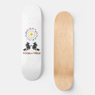 Skateboard HEXER ET CONTRARier Conception Witchcore + Lunes d