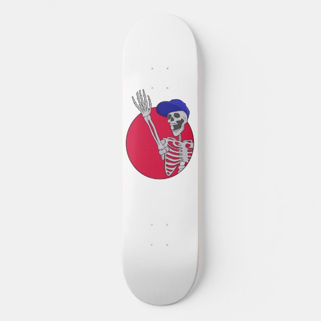 Skateboard Hey Amis Cool et drôle Squelette (Recto)