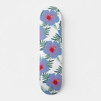 Skateboard Hibiscus bleu tropical