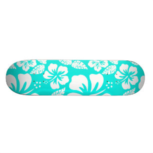 Skateboard Hibiscus tropical turquoise