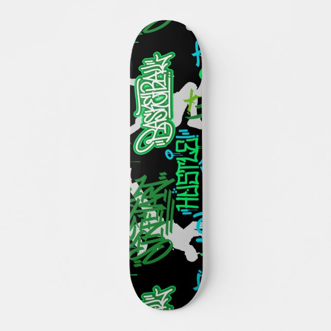 Skateboard Hip hop Street Arts Motif Black BG 2 (Devant)