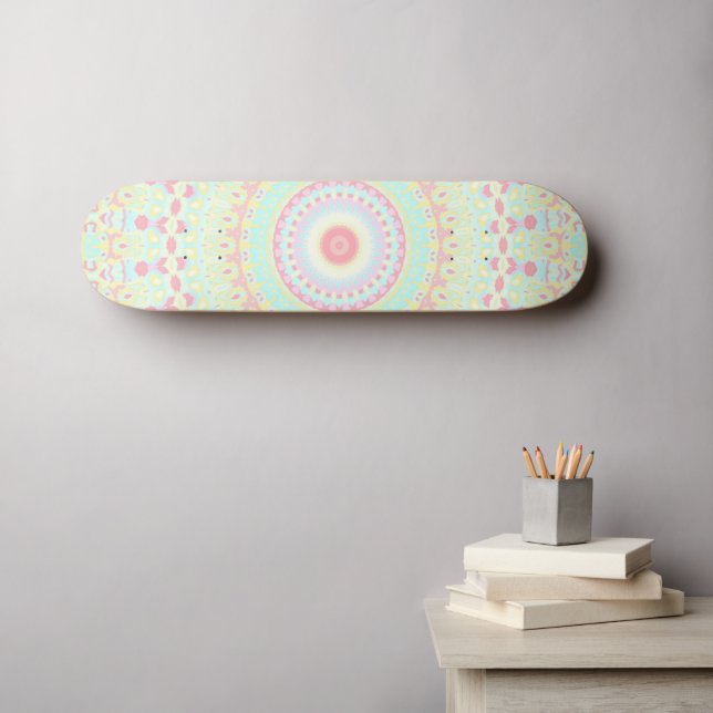 Skateboard Hippie colorée super Mandala (Art mural (Horz))