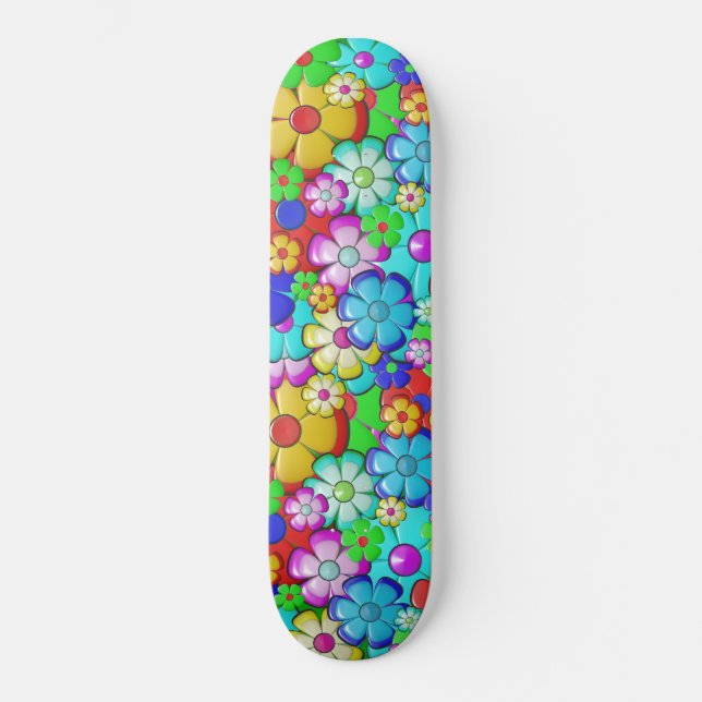 Skateboard Hippie flowers (Recto)