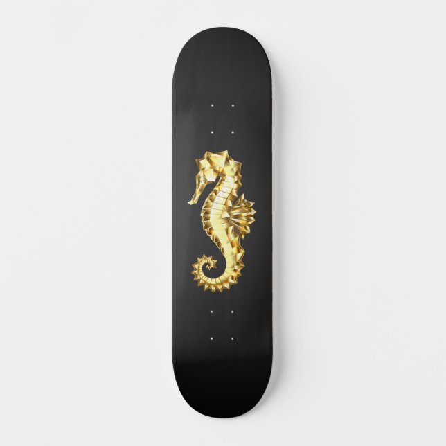 Skateboard Hippocampe Polygonal Or (Recto)